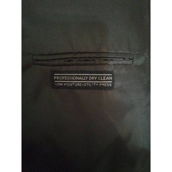 EASTWICK Vintage Charcoal Gray Single Breasted Wool Blend Blazer Sz 43S - Picture 10 of 10